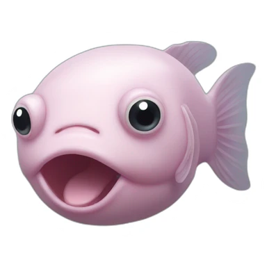A blob fish outside of the water sticker