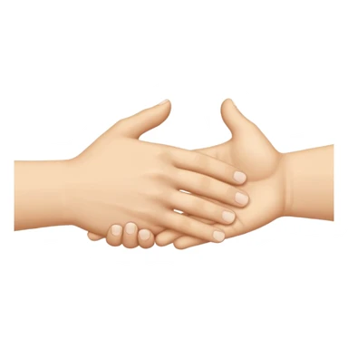 two white hands in a secret handshake sticker