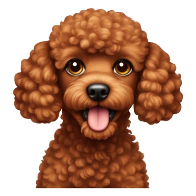Red toypoodle  sticker
