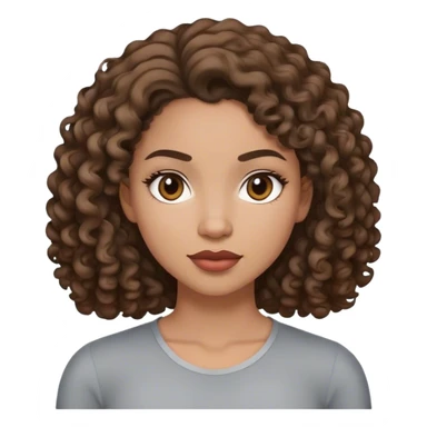 Bi-Racial white black 35 yr old girl with slight curls sticker