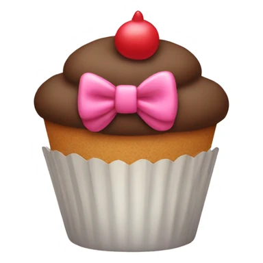 cupcake with a bow sticker