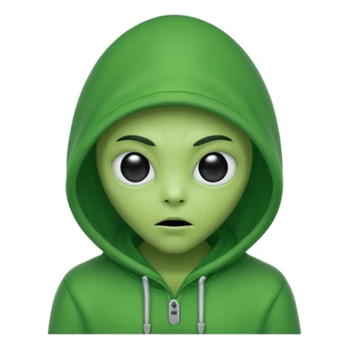 a portrait of aliens wear hoodies sticker