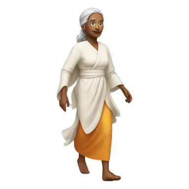 female spirtual guru is walking sticker