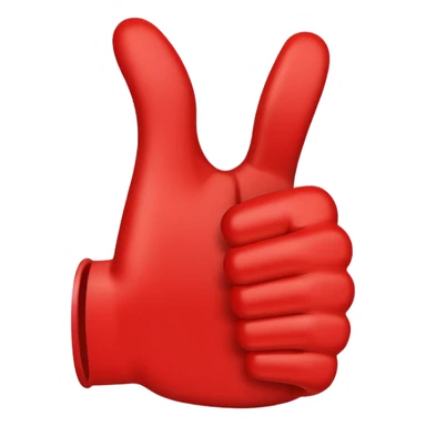 crea un dedo de like en color rojo al centro debe ir la frase "caja cusco" en color blanco sticker