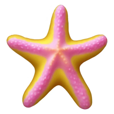 Pink Starfish and yellow sea sponge sticker