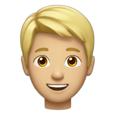 asian guy with blonde hair, earrings sticker
