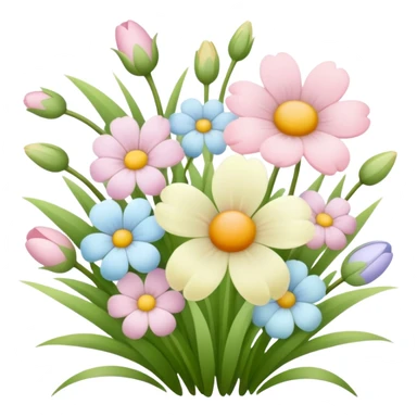 easter pastel flowers sticker