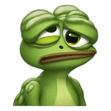 Sad pepe sticker