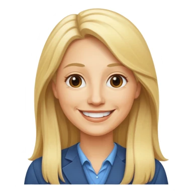 a 40 year old teacher with long blonde hair sticker