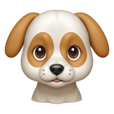 a white beagle x maltese x chi dog the size of a kelpie with light brown ears and a light brown patch on one eye sticker