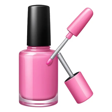 Pink nail polish bottle sticker