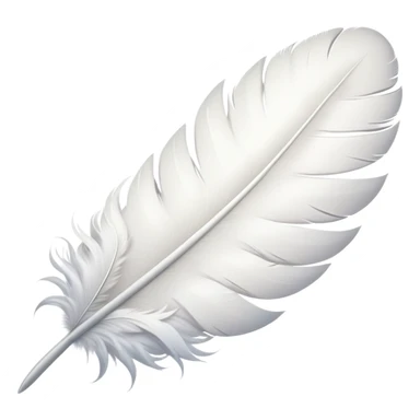 beautiful white feather wing sticker