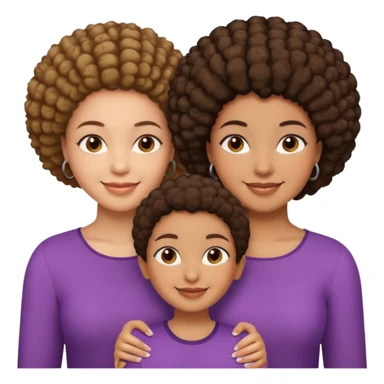 Two brown girls and a mom all short afro sticker