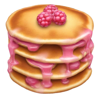 pancakes light pink berry sticker
