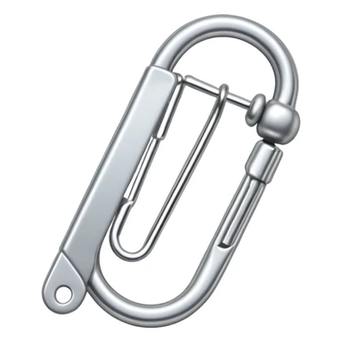 silver metal safety pin with spring sticker