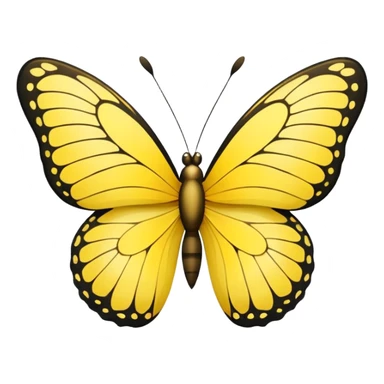 yellow butterfly sticker