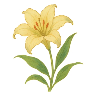 lily flower, natural colors, soft, fairy-like atmosphere, no background, square size sticker