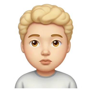 puffed up cheeks sticker