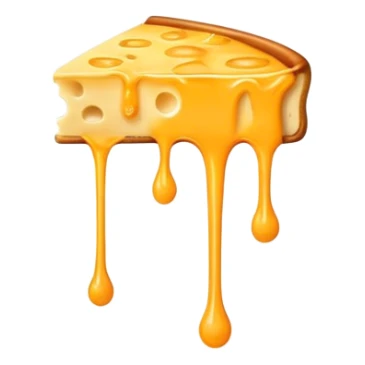 Melted cheese dripping sticker