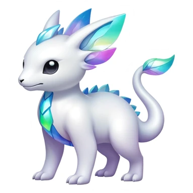  Iridescent white dark fakemon-creature  sticker
