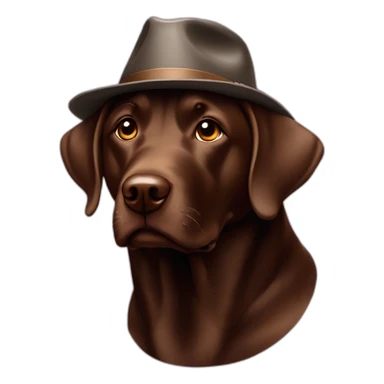 a-chocolate-lab-with-a-hat sticker