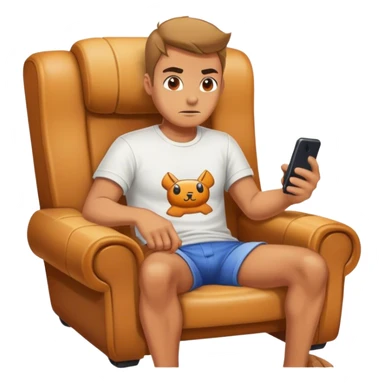 Greasy Maintenance man sitting in a chair playing video games sticker
