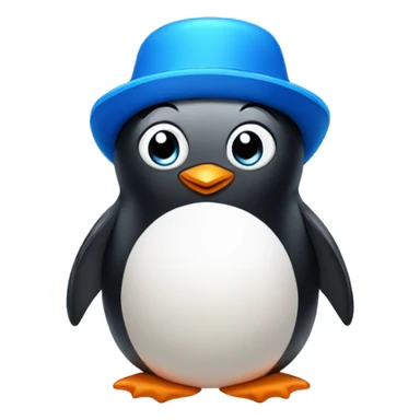 Penguin with a blue hat  sticker