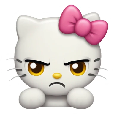 Angry hello kitty  sticker