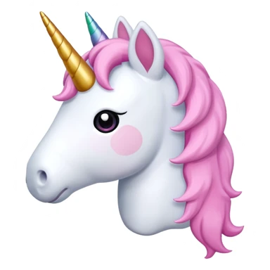 A unicorn plushie with a pink bow sticker