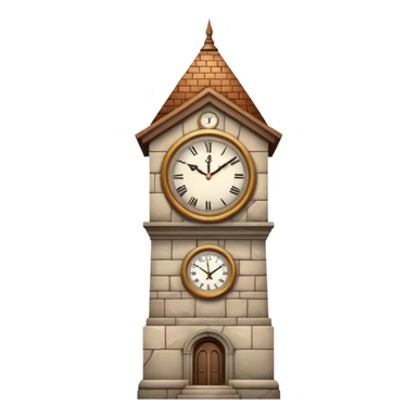 make an emoji which are a clock tower   but the tower is rond sticker