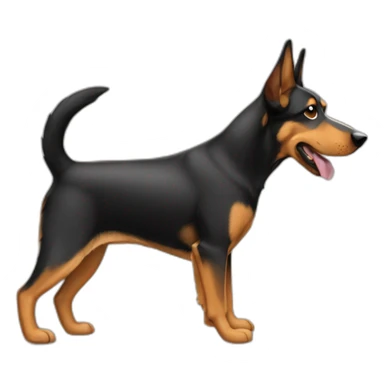 coonhound and German shepherd mix dog walking sticker