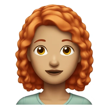 Feminine Person with short red hair  sticker