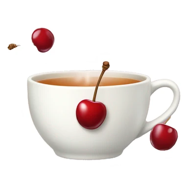 Cherry and vanilla tea sticker