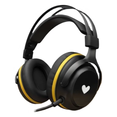 a gaming headset in a table  sticker