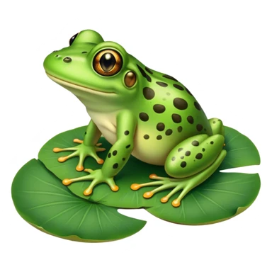 frog on lily pad sticker
