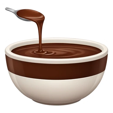 smooth brown liquid in white bowl sticker