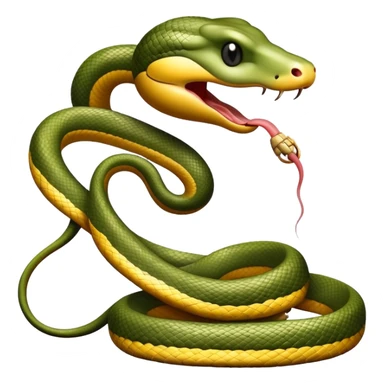 snake swallowing food sticker