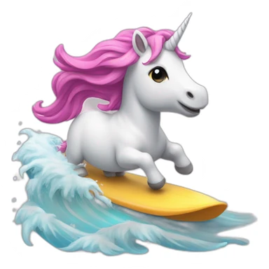 cute Unicorn surfing sticker