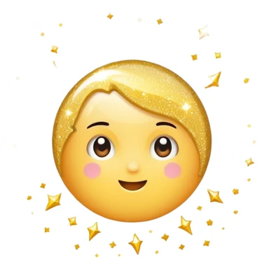  sparkling shiny glitter, with bright sparkles and shimmering particles, simple cute cartoon style sticker