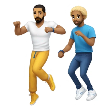 drake and adonis using part of drake to play jump rope sticker