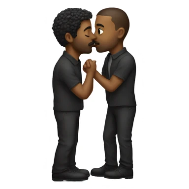 2 men kissinf sticker