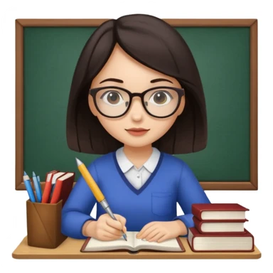 dark hair light skin girl with long hair studying for medical school exam  sticker