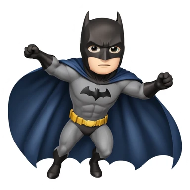 Batman superhero with cape and cowl, dark knight detective pose sticker