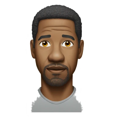 hyper realistic denzel washington wearing shirt sticker