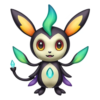 Meloetta-Mimikyu-Pokémon-Fakémon-fusion-hybrid-creature sticker