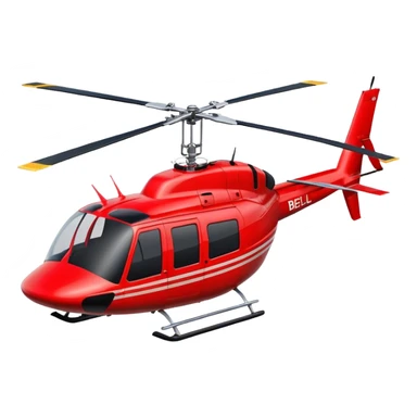 Bell 206 - Bell Helicopter (Model Year: 2021) (Iconic colour: Red) sticker
