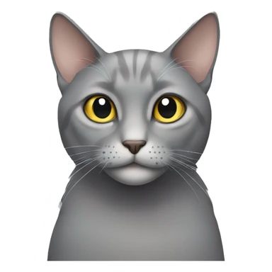 Older grey cat sticker