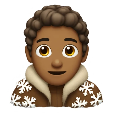 brown snow flakes sticker