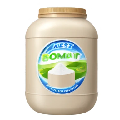 washing powder in a beige jar sticker