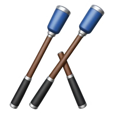 two police batons with handles  sticker